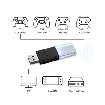 USB-приемник TY-1803 для консоли Switch Xbox One S / X, совместимый с Bluetooth 5.0, Беспроводной Контроллер, Адаптер для Геймпада, Игровой
