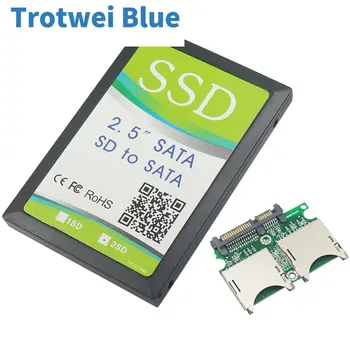 Адаптер-конвертер SD в SATA с двумя слотами для карт SATA 15PIN + 7PIN интерфейс SSD для преобразования двух SD-карт удваивает емкость