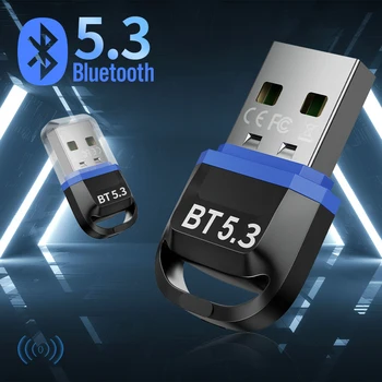 USB Bluetooth 5,3 5,0 Адаптер ключа для ПК Динамик Беспроводная мышь Клавиатура Музыкальный аудиоприемник передатчик Bluetooth