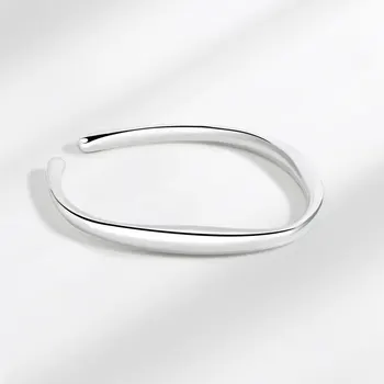 NBNB 2023 новый модный простой волновой плоский дизайн манжеты браслет для женщин мода женский девочек браслет партия ювелирных изделий подарки