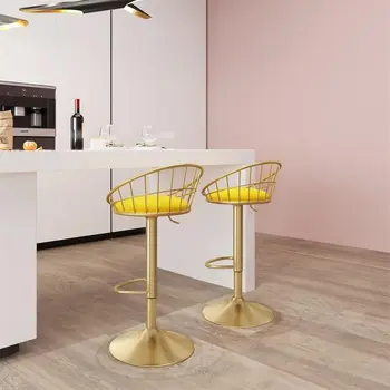 Барный стул легкий роскошный современный минималистичный домашний подъемник вращающийся стульчик для кормления Nordic high stool креативный барный стул набор из 1 барных стульев