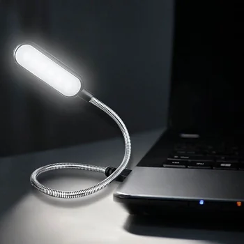 Портативная USB светодиодная лампа для чтения, мини-книжный светильник, Складные кемпинговые ночники, настольные лампы для Power Bank, ПК, ноутбука, ноутбука