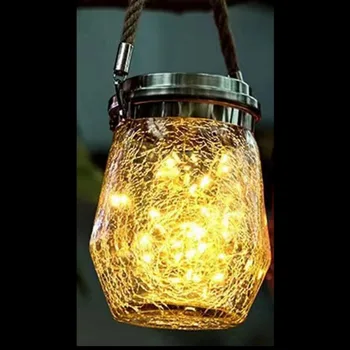 Портативный Открытый Сад Водонепроницаемая Бутылка Fairy Light LED Light Декоративный Солнечный Подвесной Хрустящий Стеклянный Сосуд Лампа