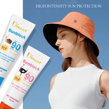 100 мл солнцезащитного крема для лица Snail Disaar SPF90+, защищающего от повреждения кожи, пигментации, освежающего и красивого ухода за кожей