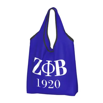 Модные сумки-тоут с логотипом женского общества Zeta Phi Beta, портативная сумка-шоппер с греческой буквой 1920 на плечо