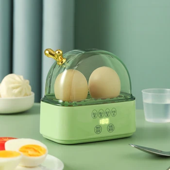 Электрический яйцевар Мощностью 120 Вт Интеллектуальная Пароварка с синхронизацией Приготовления яиц Мини-машина для завтрака из 2 яиц Портативная Пароварка с автоматическим отключением питания 220 В