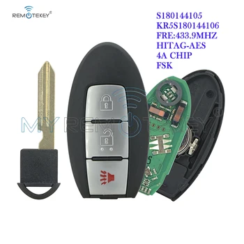 Remtekey S180144105 Умный Автомобильный Ключ Для Nissan Rogue 2016 2017 2018 3 Кнопки 433 МГц 4A Чип Автомобильный Ключ KR5S180144106
