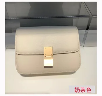Женская сумка Lady Luxury Box Bag в стиле Ретро Tofu, маленькая квадратная сумка через плечо, женская сумка-мессенджер из спилка с клапаном 2023 года выпуска