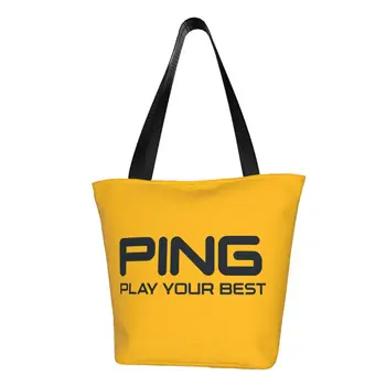 Сумка для покупок с логотипом Golf, холщовая сумка для покупок с пользовательской печатью, сумки через плечо, прочная сумка большой емкости