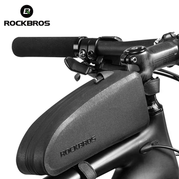 Велосипедная сумка ROCKBROS, водонепроницаемая велосипедная сумка с верхней передней трубкой, сумка для рамы, Большая Емкость, MTB, Дорожный Велосипед, Черные Аксессуары для велосипедов
