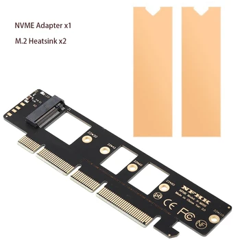 Карта Адаптера M.2 к PCIE 4.0 Конвертер Pci-e в m2 Адаптер NVMe SSD m2 M Key PCI Express 3.0 x4 2230-2280 с Медным Радиатором