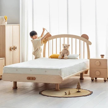Детские кровати из массива дерева в стиле Лофт, Роскошный дом с двойным дизайном, Детские кровати для малышей, Деревянная мебель Mueble Infantil, SR50CB