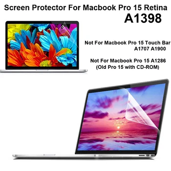 3 шт. Для Macbook Pro 15 Retina A1398 High Clear Screen Protector MacbookRetina 15.4 A1398 Защитная Пленка для экрана