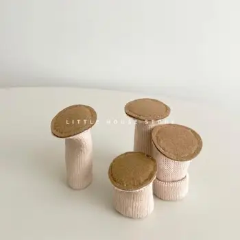 Креативный милый стол ручной вязки в форме гриба, стул, Защитные чехлы для ног, Бесшумные Нескользящие Чехлы для ног мебели.