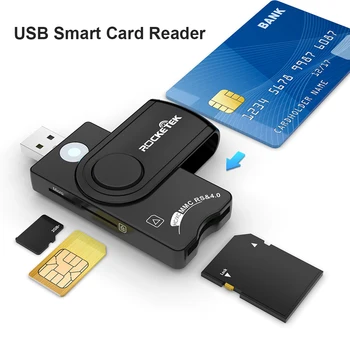 USB SIM-Считыватель Смарт-карт для Банковской Карты IC ID EMV SD TF MMC Type-C OTG Флэш-Накопитель Адаптер для Чтения Карт памяти для Windows 7 8 10 Mac OS