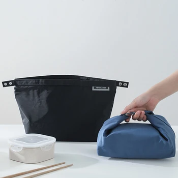 Большая портативная сумка для ланча, модная водонепроницаемая сумка для бенто с теплоизоляцией, сумка для хранения продуктов для пикника, работы, школы