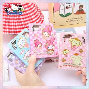 Стационарный мини-блокнот Sanrio, милый блокнот с принтом My Melody Kuromi, блокноты для записей, канцелярские принадлежности для студентов