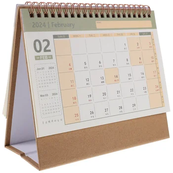 Настольный календарь на 2024 год, Декоративный календарь для ноутбука на 2024 год, бумага для обратного отсчета, Офисная подставка для перекидывания