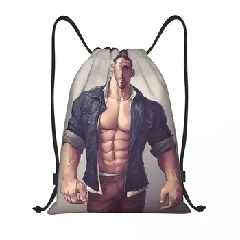 Сексуальный мускулистый мужчина из спортзала, Сильный мускулистый боди-арт, рюкзак на шнурке, спортивная спортивная сумка для женщин, мужской тренировочный рюкзак
