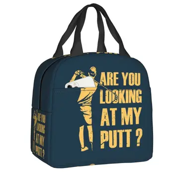 Забавная цитата для гольфа, изолированная сумка для ланча для работы, школы, многоразовый термоохладитель, коробка для Бенто, женские Детские сумки-тоут