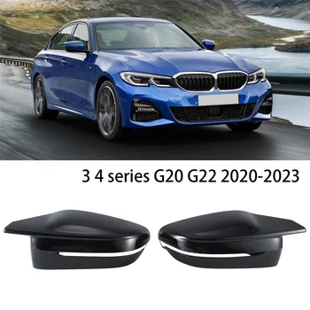 Комплект из 4 предметов, чехол для зеркала, чехол для зеркала 1 к 1 Модели автомобиля для BMW 3 4 серии G20 G22 2020-2023