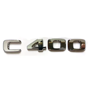 Хромированный ABS Пластик Багажник Автомобиля Задние Буквы Значок Эмблема Наклейка Наклейка для Mercedes-Benz C Class C400
