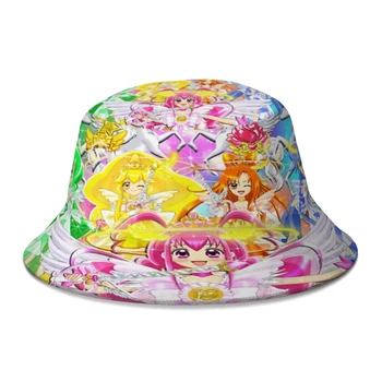 Smile Angels Pretty Cure Precure Princess Аниме-Панама Для женщин, мужчин, подростков, Складные Рыбацкие шляпы-Бобы, Панама, Осень