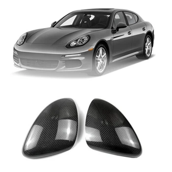 1 пара автомобильных зеркал из настоящего углеродного волокна, Накладка на Боковое зеркало заднего вида, Детали и Аксессуары для Porsche Panamera 970 2014-2017