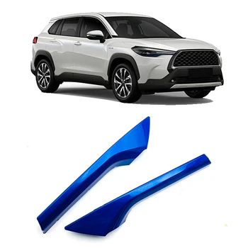 для Toyota Corolla Cross 2020 2021 Хромированная Верхняя Передняя Центральная решетка радиатора, Молдинги для гриля, накладка для стайлинга автомобилей синего цвета