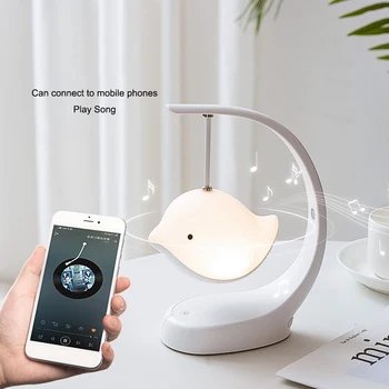 Настольная лампа, совместимая с Bluetooth, 7 цветов, регулируемая яркость атмосферного света для украшения спальни, подарок для маленькой подружки.