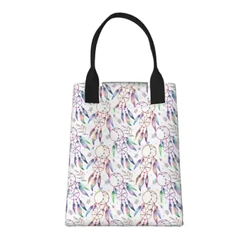 Boho Dreamcatcher, большая модная сумка для покупок с ручками, многоразовая хозяйственная сумка из прочной винтажной хлопчатобумажной ткани