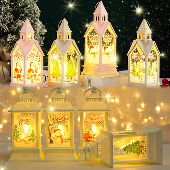 Рождественский светодиодный фонарь Украшения для домашней Рождественской Елки Светодиодные лампы Рождественские Светящиеся Украшения Подарок для детей с Новым Годом