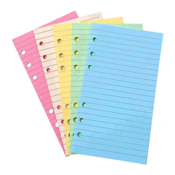 Бумажные заправки на 6 отверстий, вставки для цветных вкладышей, Наполнители для записных книжек, Блокнот на подкладке.
