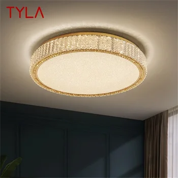Потолочный светильник TYLA Postmodern, Роскошное круглое освещение из хрусталя, Декоративные светильники для гостиной, спальни
