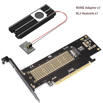 M.2 Адаптер NVME PCIE-M2 NVME 22110 SSD M2 Карта Расширения PCIE X4 Адаптер NVMe-PCI Express с Алюминиевым Радиатором