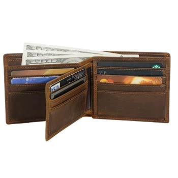 XZAN Мужской кошелек из натуральной кожи, короткий многофункциональный зажим для денег, кошелек большой емкости для мужчин, держателей кредитных карт, кошельков для мужчин