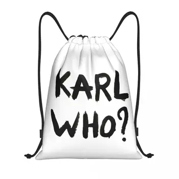 Изготовленные на заказ сумки Karl Who с завязками для покупок, рюкзаки для йоги, женские мужские спортивные сумки для спортзала