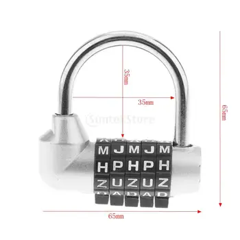 Кодовый замок с паролем, Сбрасываемый, Дужка 3,3 см, для Рюкзака, Багажной сумки-Чемодана, 4 Разных цвета