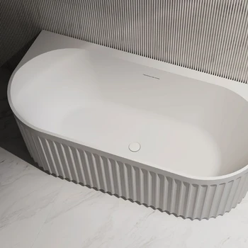 Современная внутренняя Белая Полосатая Отдельно Стоящая Акриловая ванна, ванная комната с отдельно стоящими ваннами для купания