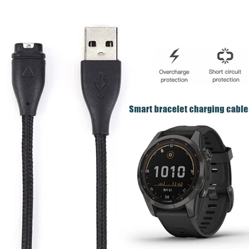 50/100 см Кабель для зарядки, адаптер, Аксессуары для смарт-часов, Нейлоновая плетеная USB-линия для зарядки, зарядный шнур для Garmin Venu 2 Instinct