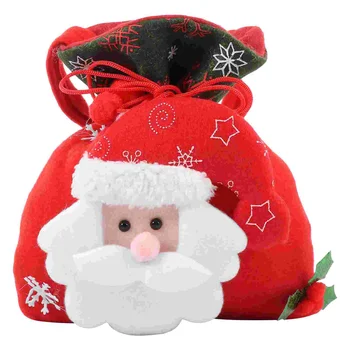 Пакеты для подарочной упаковки, Рождественский подарочный пакет, портативные сумки, мультяшные мешочки на шнурке, печенье из нетканого материала