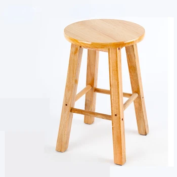 Бытовая скамейка из массива дерева, Креативный Круглый табурет, Простой обеденный стул, табурет для ванной, Переносной табурет в студенческом общежитии
