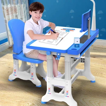 Многофункциональный стол для занятий с ребенком детский стол Эргономичный Стол для домашних заданий для детей, Регулируемая комбинация стола и стула для студентов