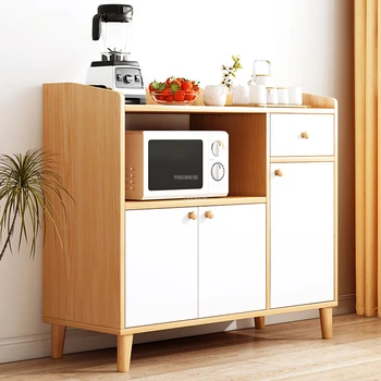 Скандинавский многослойный буфет, Деревянные кухонные шкафы, простая кухонная мебель, современный дом, гостиная, шкафы для хранения, кухня