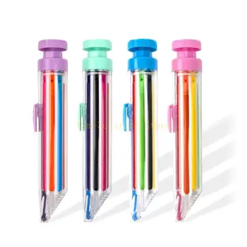 8 Цветных Цветных Карандашей Для Рисования, Вращающиеся Заправки, Сменная Ручка для Рисования, Ручка для Рисования, Многоцветный Карандаш для Детской Живописи D0UA
