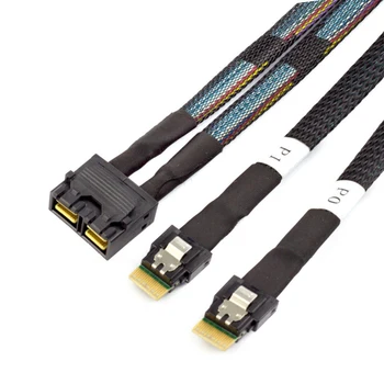 Высококачественный кабель-адаптер Mini SAS SFF-8643 8I на 2 порта slim SAS SFF-8654 4I