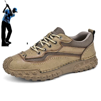 Мужская обувь для гольфа Большого размера 38-46, Мужская Спортивная обувь для тренировок на Досуге, Дышащая Мужская Обувь для прогулок на открытом воздухе