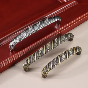 Легкая роскошная ручка с бриллиантовой инкрустацией в европейском стиле, дверца шкафа, антикварная ручка, ящик для шкафа для обуви, высококачественная ручка из черного золота