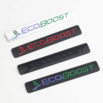 Металлический 3D логотип Ecoboost, Эмблема заднего багажника, Значки, наклейки для Ford Focus Fiesta Kuga Escape Mondeo Edge Ecosport