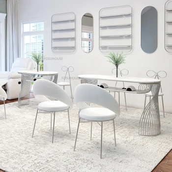 белые минималистичные Маникюрные столы салонная Мебель Профессиональные Маникюрные Столы Простота Экономичный Свет Роскошная Маникюрная станция Z